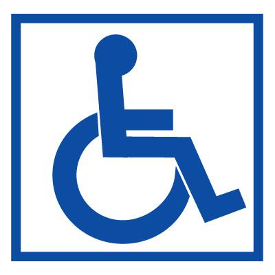 Табличка тактильная «Доступность для инвалидов в креслах-колясках» (знак доступности объекта, 150х150 мм)