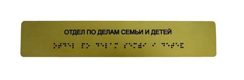 Информационно-тактильный знак (табличка), 250х50 мм