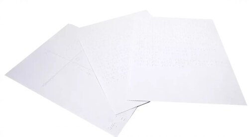 Бумага для письма по Брайлю, формат 25х38 см