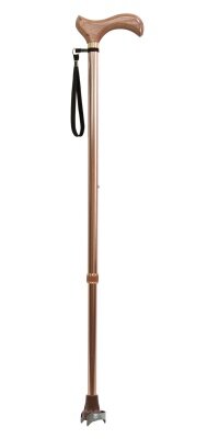 Трость телескопическая с деревянной ручкой, арт. ТР1 (01) с УПС(Антилед)