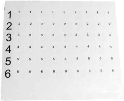Брайлевский набор наклеек для головоломки кубик Рубика