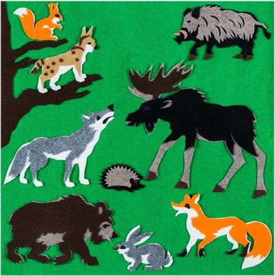 Игра-пособие «Лесные животные» (мини-формат)