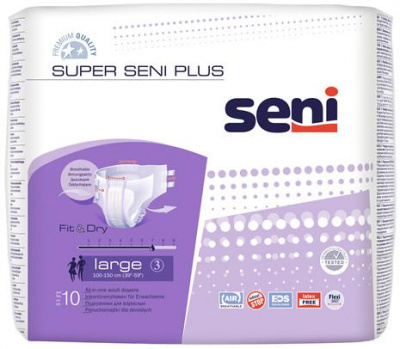 Подгузники Super Seni Plus, 10 шт. (размер XL)